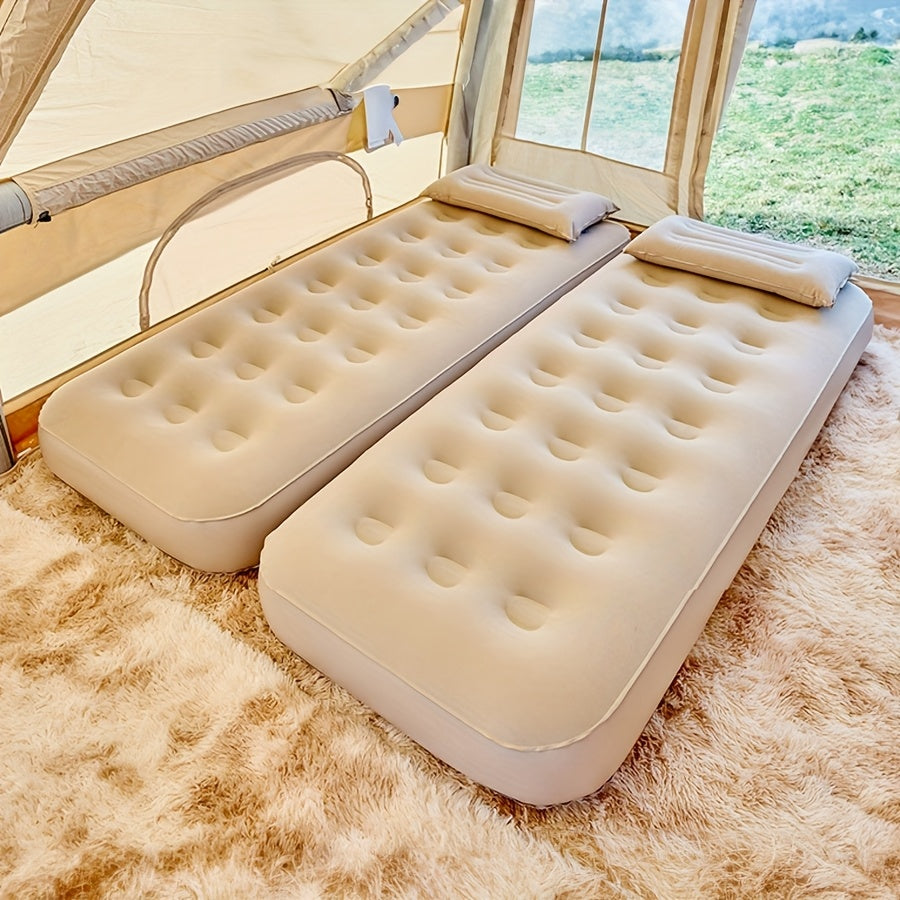 Inflatable Sleeping Pad for Camping and Home Use Two-Person PVC Rectangle