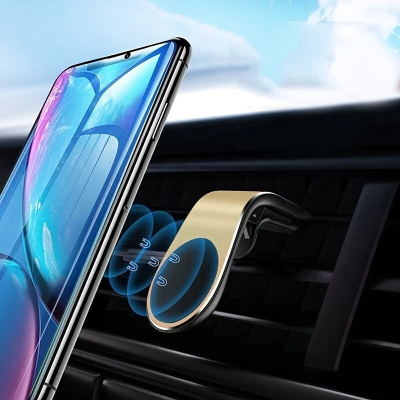 Magnetic Phone Mount Vent Holder Aluminum Alloy 360° Rotation Rust-Resistant