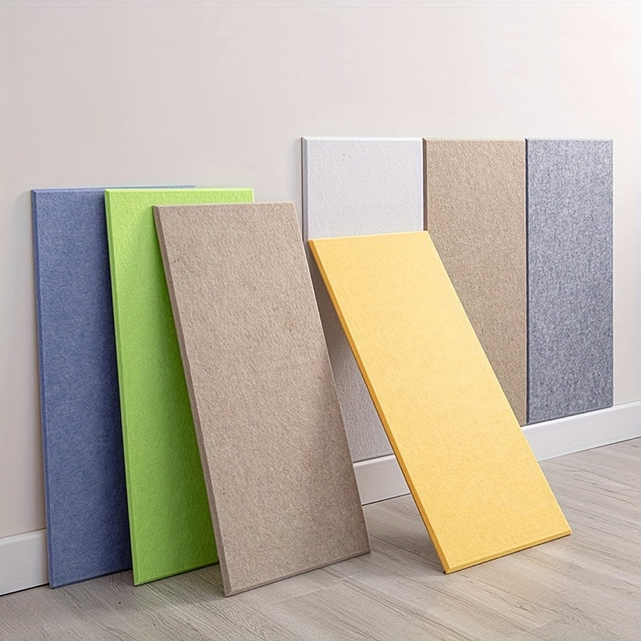 6-Pack White Polyester Acoustic Foam Wall Panels 30.48x60.96cm Self-Adhesive Soundproofing