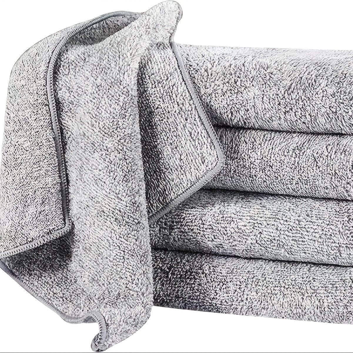 Bamboo Charcoal Fiber Cleaning Cloths Set 30x30cm Soft Durable Multi-Purpose