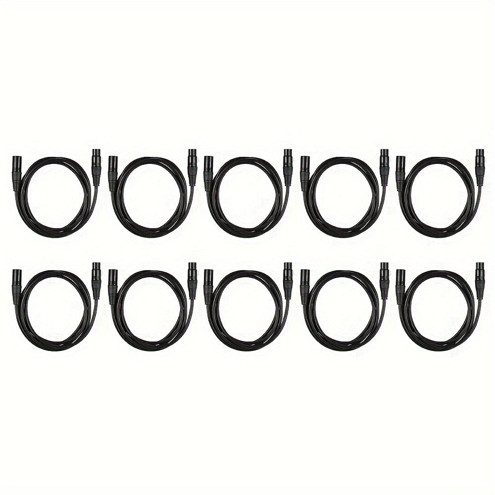 Xingzhaotong XLR Erkakdan Ayolga Mikrofon, KTV, Amplifikatör, Mikser uchun Audio Kabel - Qora, Cat6a Ethernetga mos, Floppy Ulanishi, Batareya talab qilinmaydi