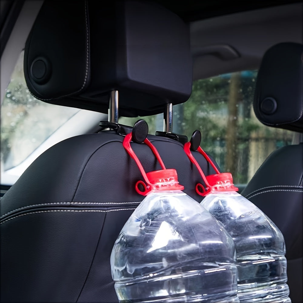 Ganchos organizadores para el interior del coche para almacenamiento en el asiento trasero, negro, universal