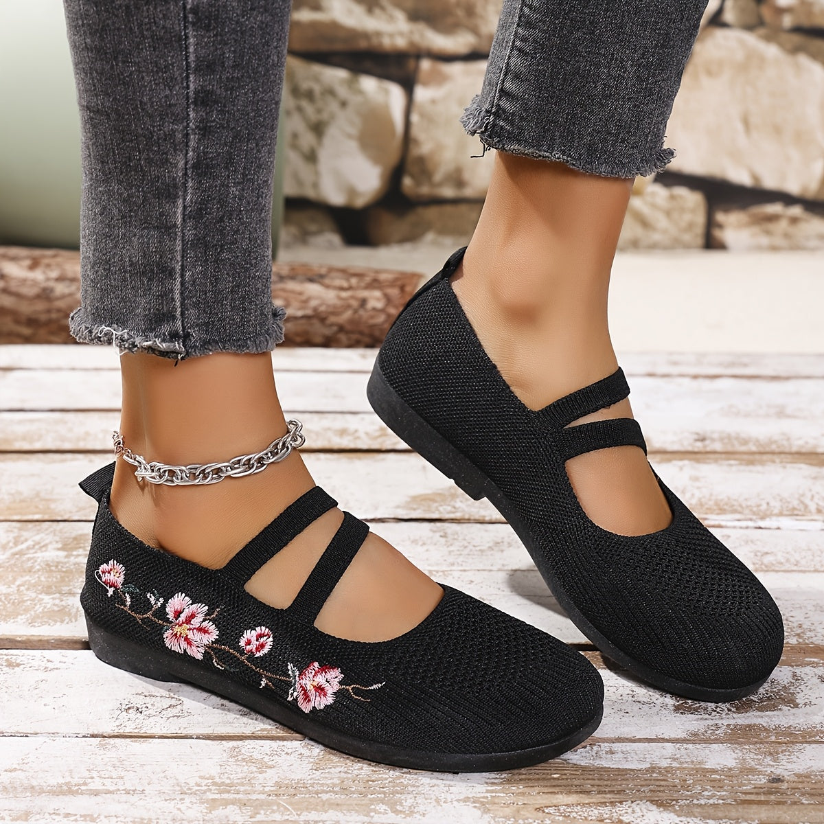 Women's Knit Summer Breathable Casual Flat Shoes