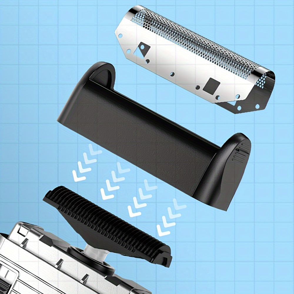 Men's Rechargeable Electric Shaver for Travel and Car Use Stainless Steel Foil Razor