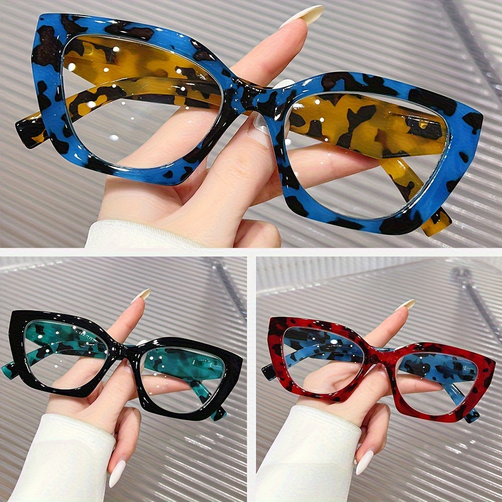 Retro Cat Eye Reading Glasses Set of 2 or 3 Blue Light Blocking Spring Hinge Unisex