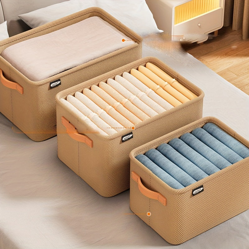 Large Capacity Foldable Clothing Storage Basket for Laundry and Organization