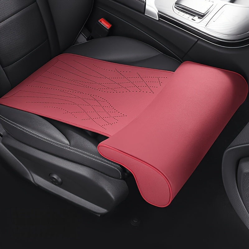 Car Seat Thigh Support Cushion Nappa Leather Memory Foam for Long Drives