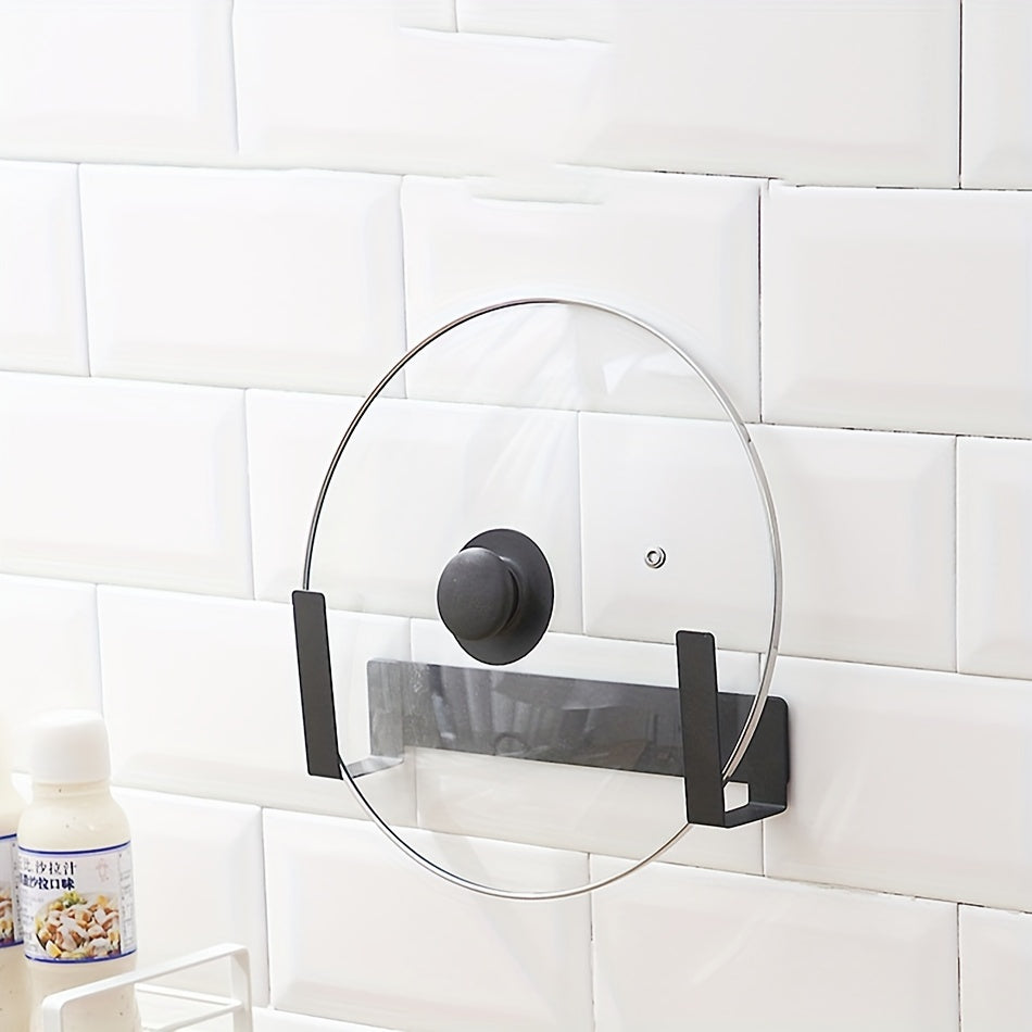 Organizador de rejilla para tapas de macetas perforadas para almacenamiento en cocina, negro, 1 pieza