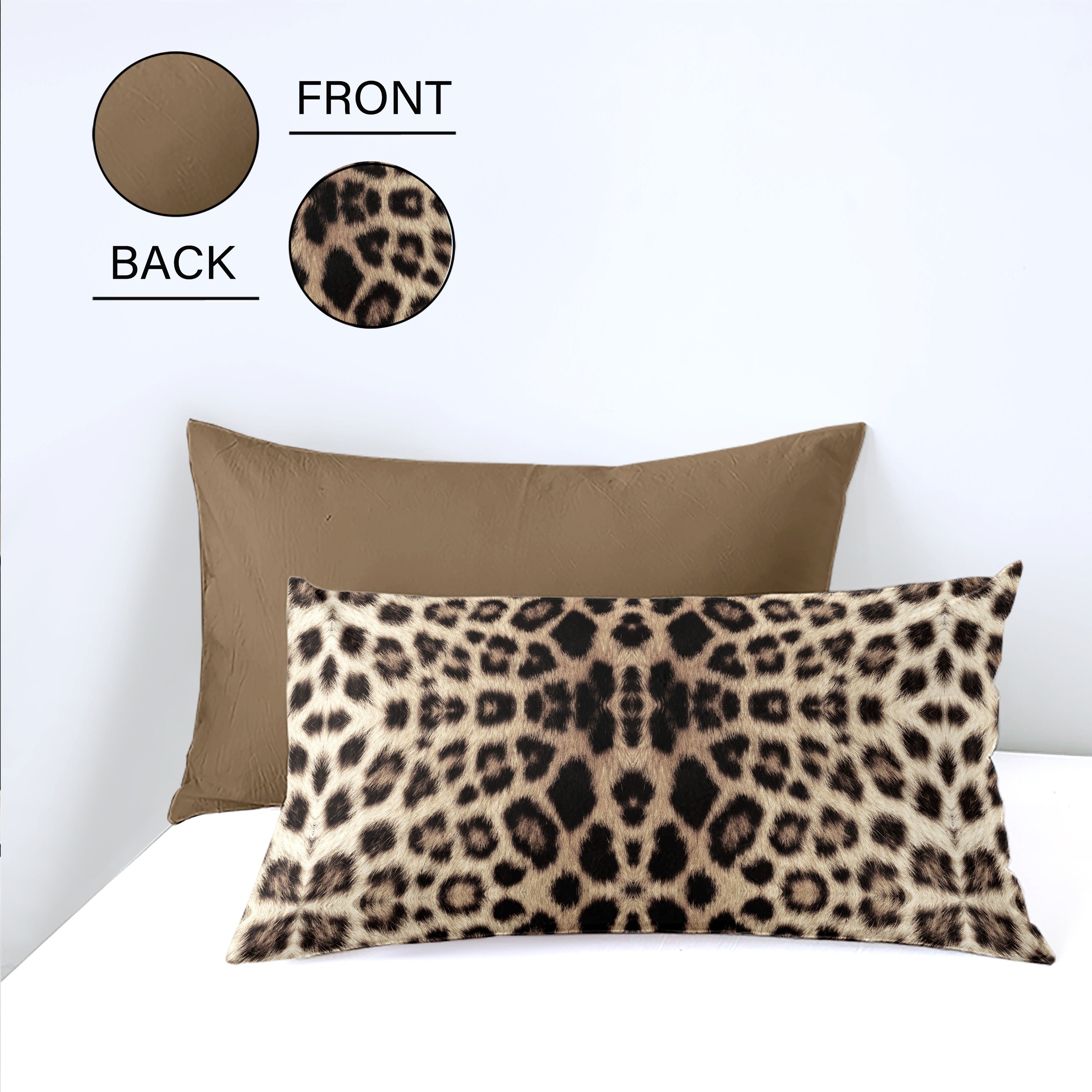 Polyester Digital Printing Quilt Cover Set with Leopard Pattern and Pillowcases