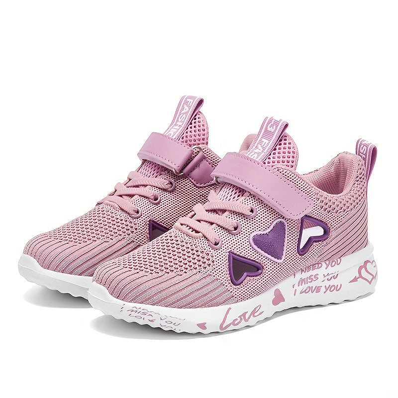 Girls' Knitted Casual Shoes for Spring and Summer with Shock-Resistant Features