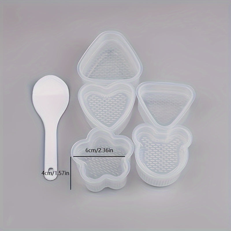Set of 5 or 6 Rice and Vegetable Sushi Mold Kits for DIY Bento Lunches Kitchen Accessories