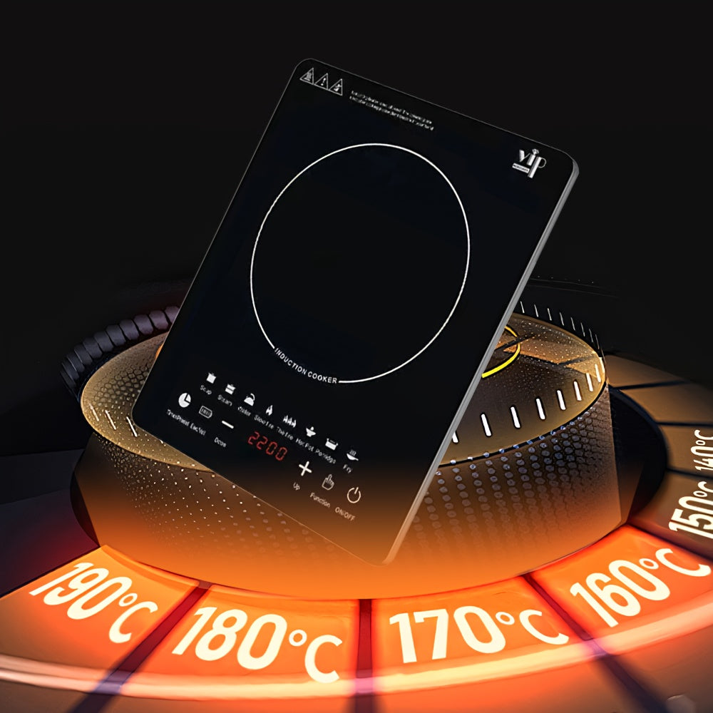 220V Induction Cooktop with Precision Temperature Control Easy to Clean Oil Resistant