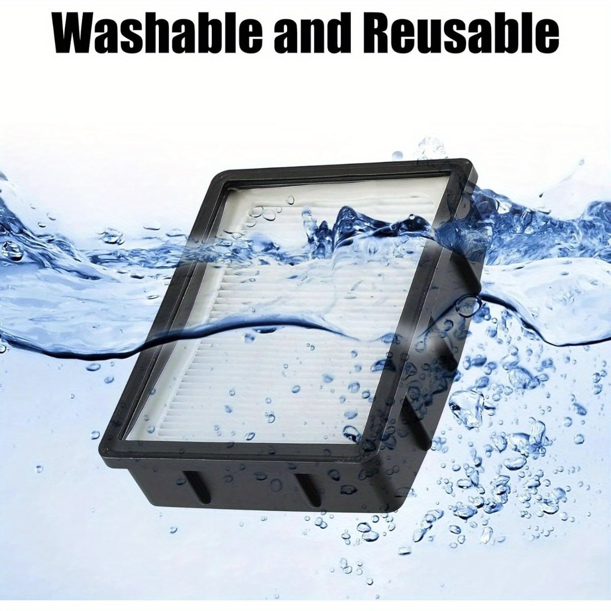 Reusable HEPA Filter for Vacuum Cleaners Honeycomb Pattern Compatible with Multiple Models