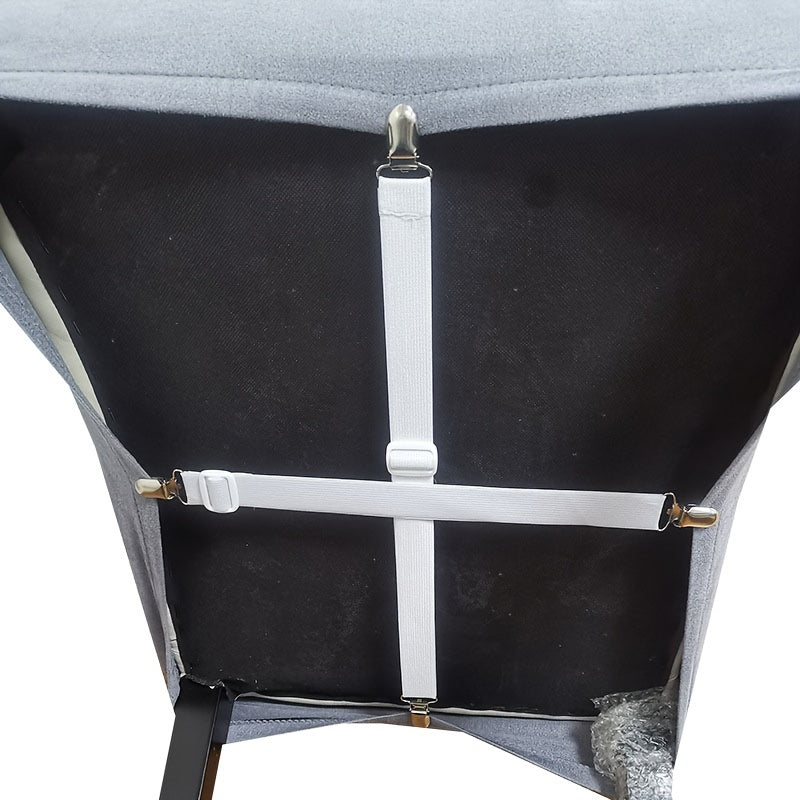 White Elastic Sheet Holder for Sofa Cushions and Mattresses Non-Slip Bed Strap