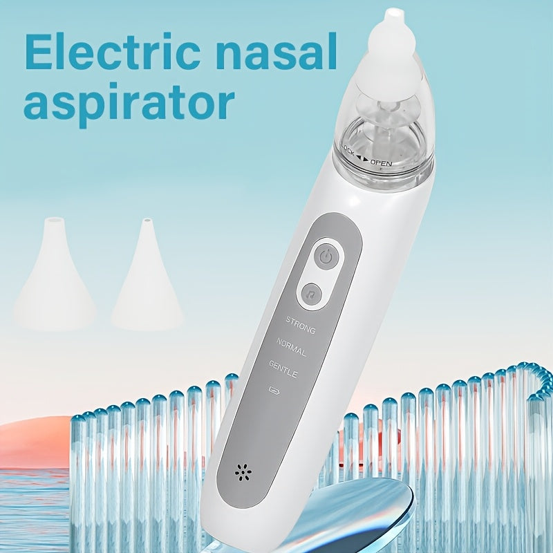 Limpiador nasal recargable por USB portátil con 3 niveles de succión y puntas de silicona