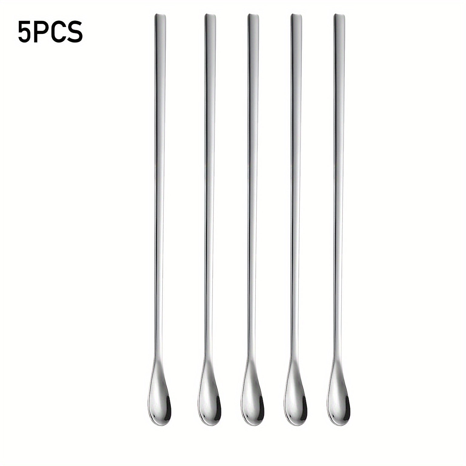 Long-Handled Stainless Steel Cocktail Stirring Spoon 22cm for Drinks and Coffee