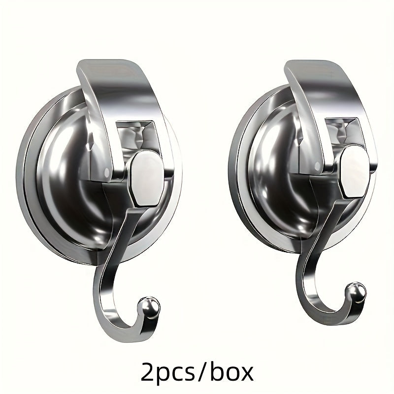 Plastic Wall Hooks Set of 2 or 4 Reusable No-Drill Adhesive Bathroom Kitchen Garage