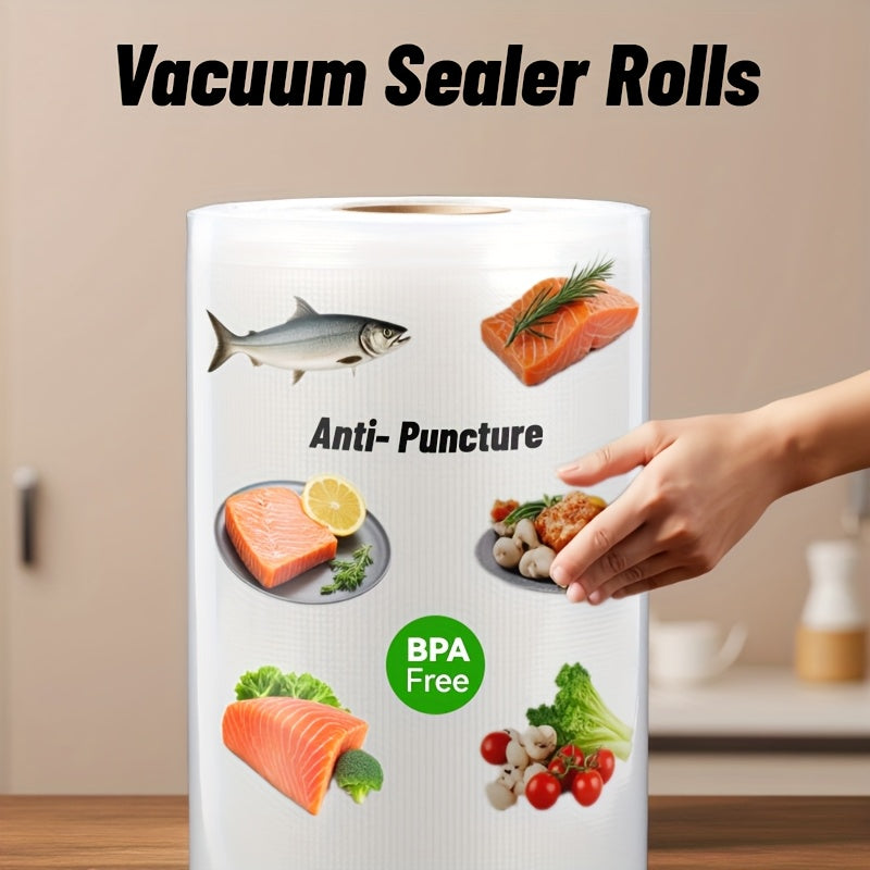 1 Roll Heavy Duty Vacuum Sealer Bags, 5m Long, Puncture Prevention, Heat Resistant, Ideal for Food Storage, Meal Prep, Steak, Sous Vide Cooking