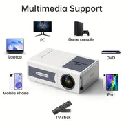 Portable LCD Projector for Home Theater with 1080P Support and USB