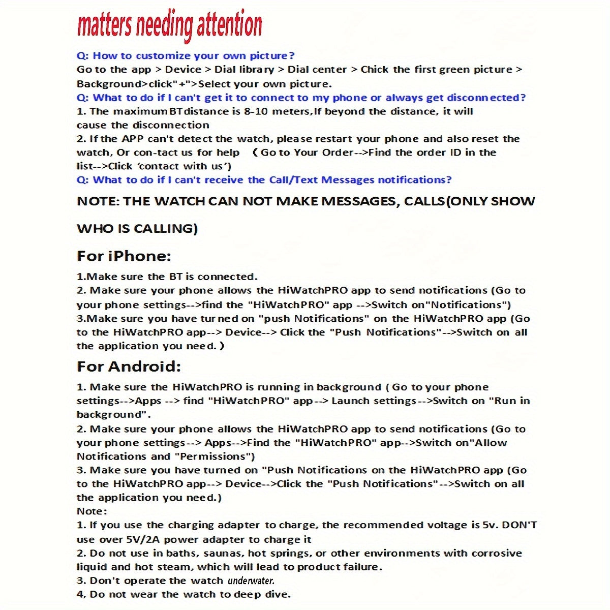 Men's Smartwatch with HD Touch Screen Wireless Connectivity Weather Forecast Call Function Stopwatch USB Charging