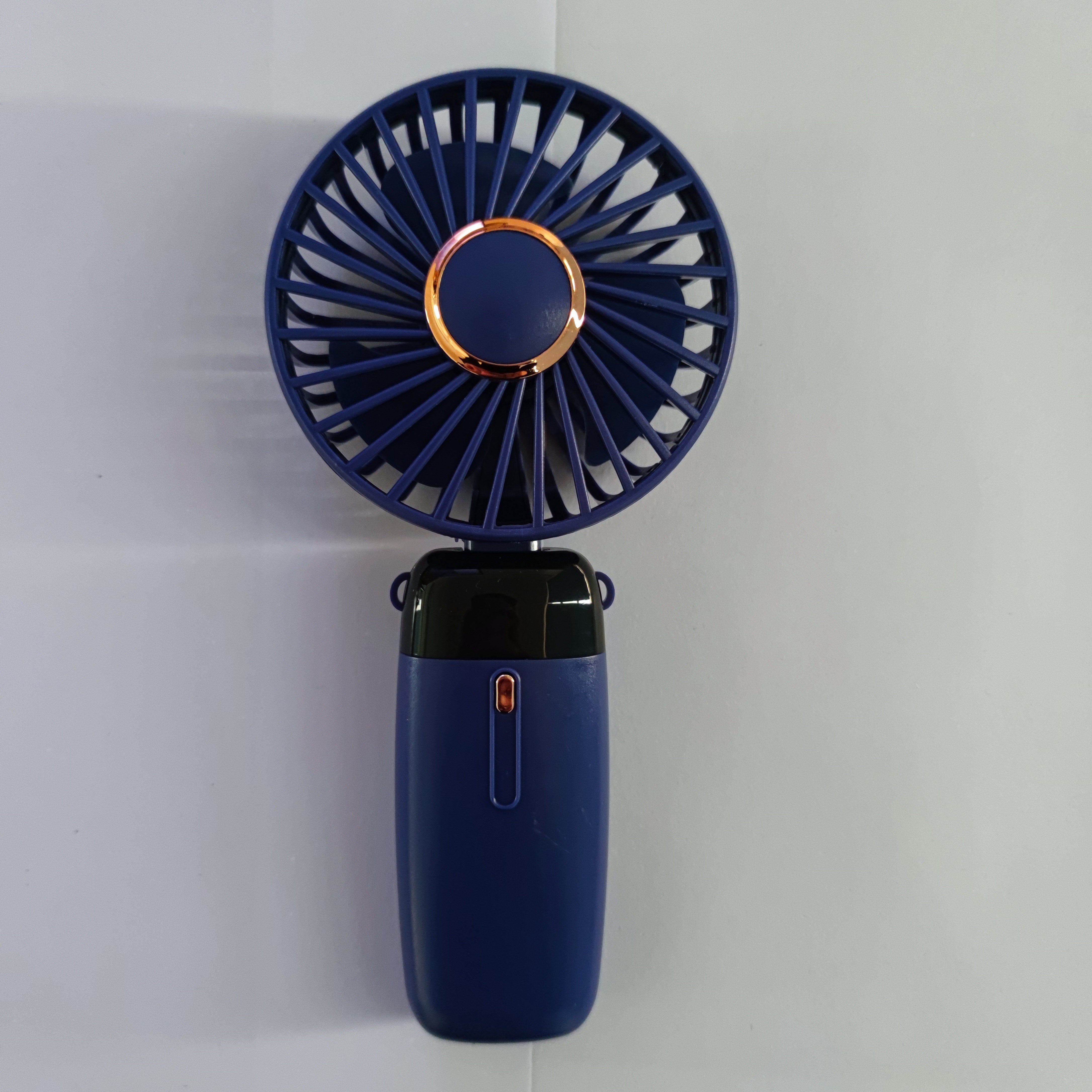 USB Handheld Fan Mini Portable Desktop Folding Fan with Digital Display for Camping Office Travel