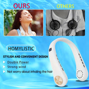 Portable Bladeless Neck Fan Rechargeable Battery USB Charging Lightweight for Outdoor Travel Gym