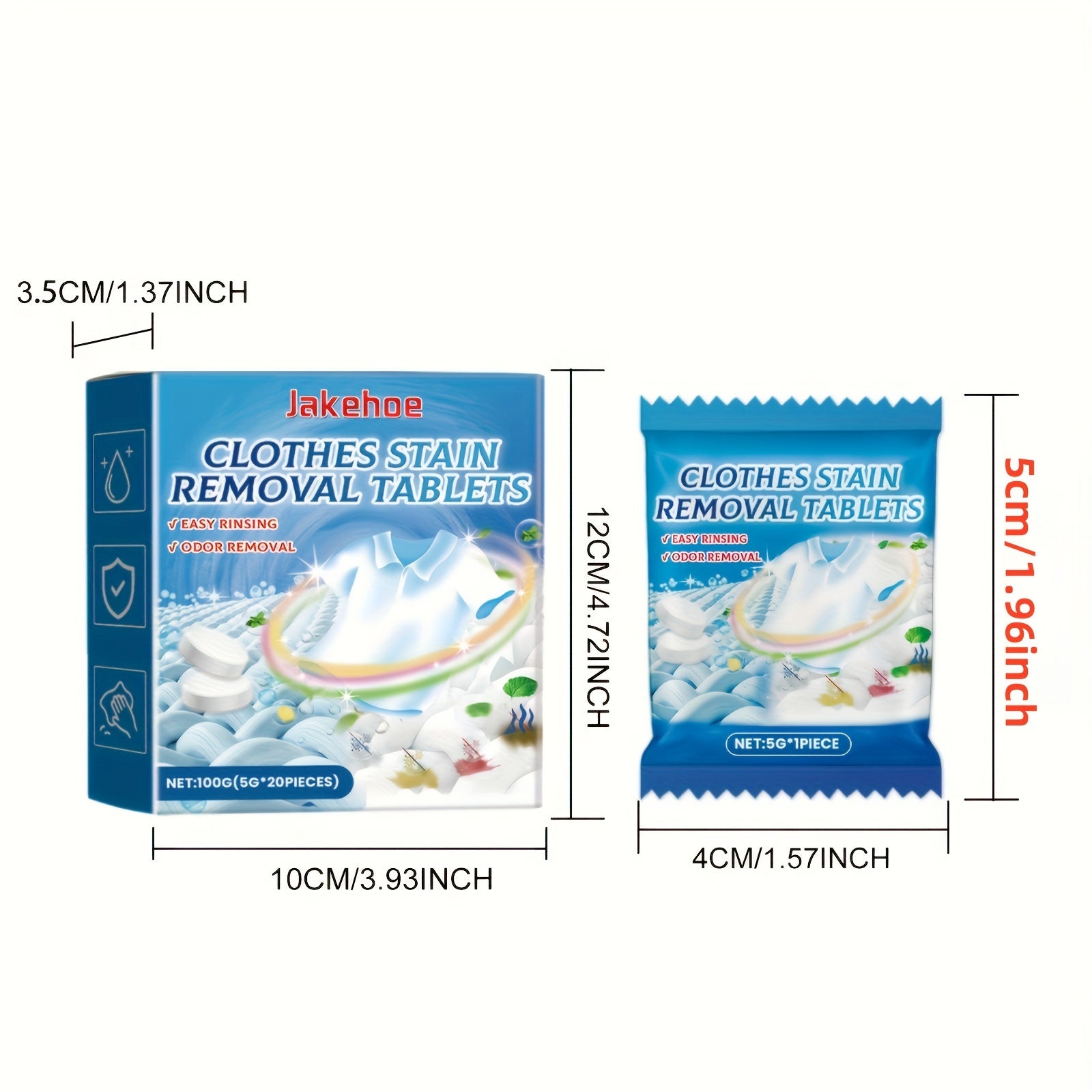 Effervescent Laundry Tablets for Stain Removal and Fabric Softening