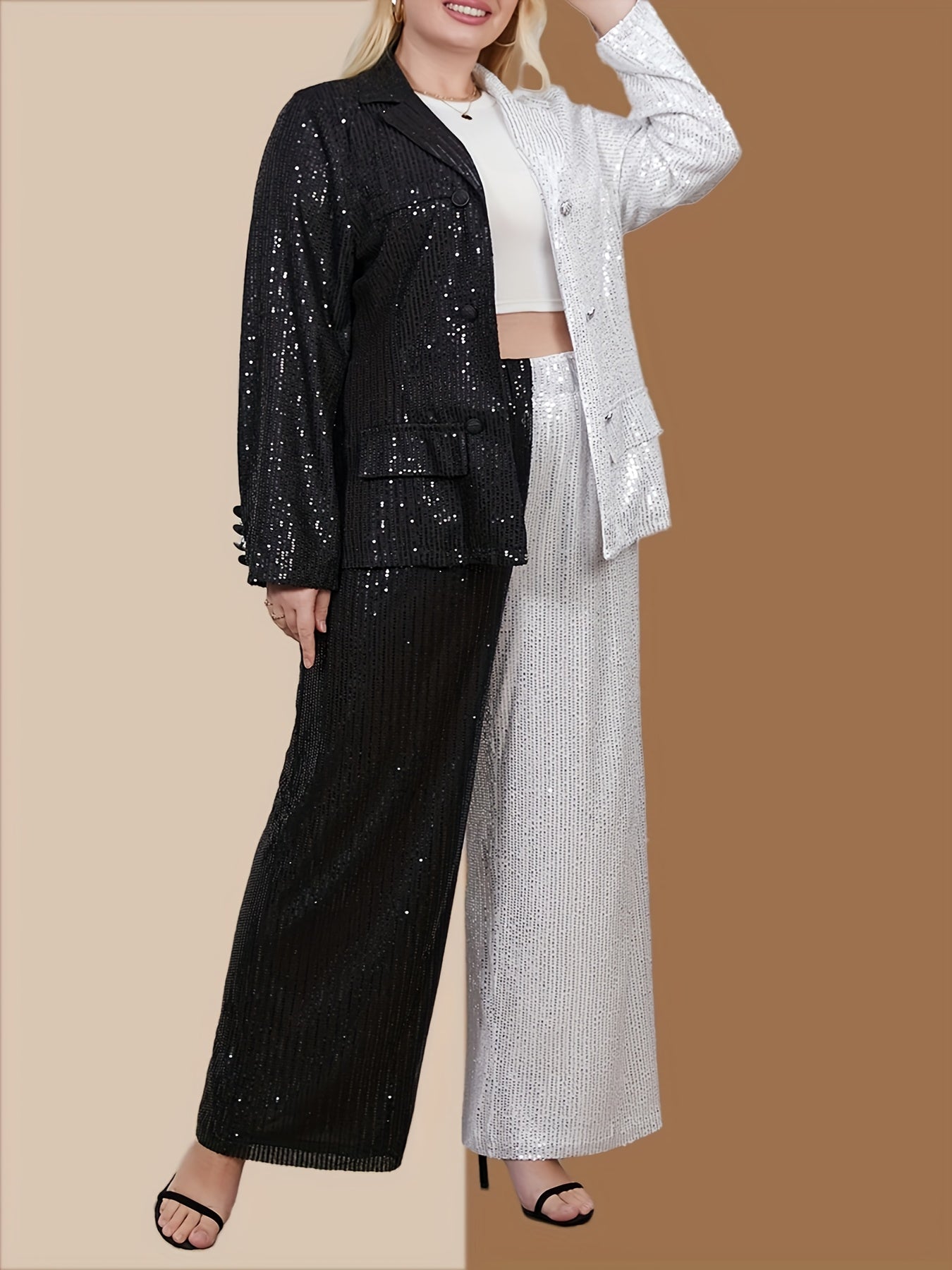 Girl's Stylish Sequin Patchwork Outfit for Special Occasions