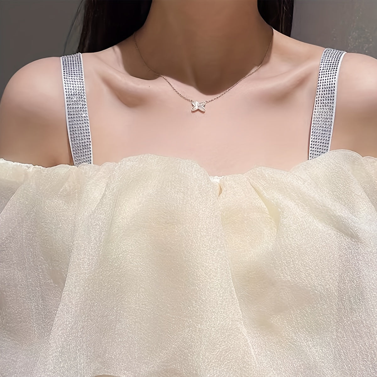 Adjustable Rhinestone Bra Straps Invisible Lingerie Accessories for Women