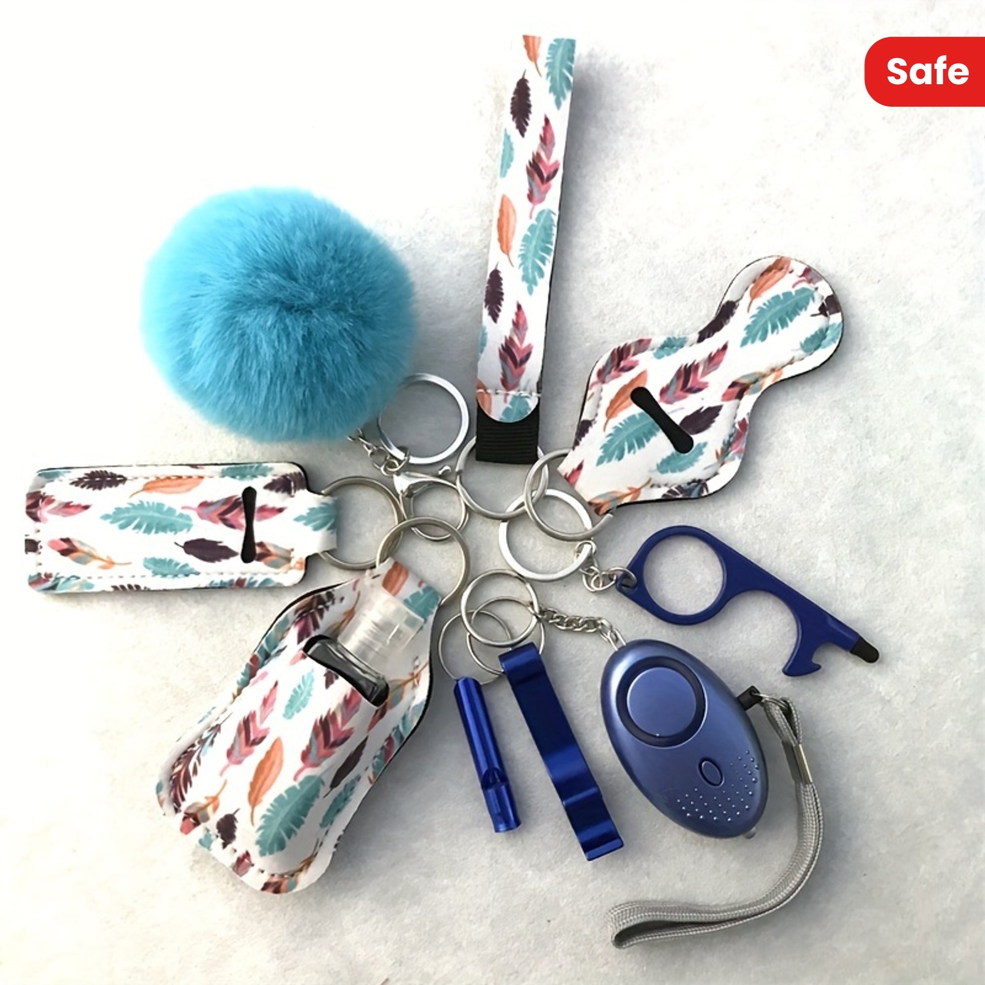 Set of 10 Women's Safety Alarm Kits Personal Self-Defense Devices Gift