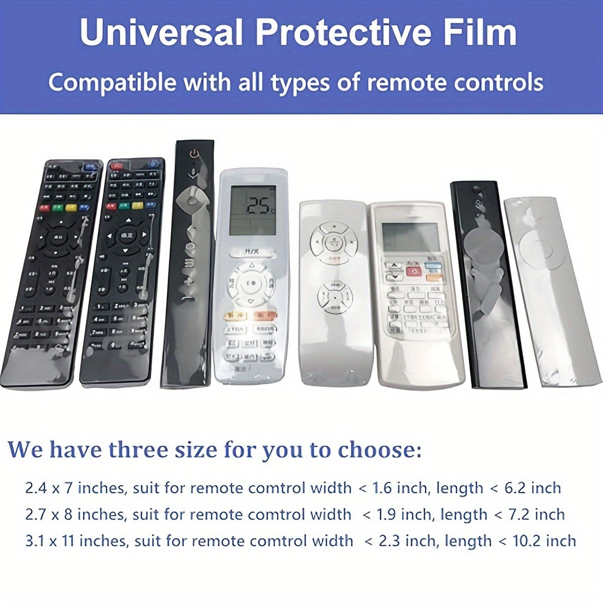 30/60 Pieces Transparent PVC Shrink Protection Film for Remote Controls Jewelry Collectibles