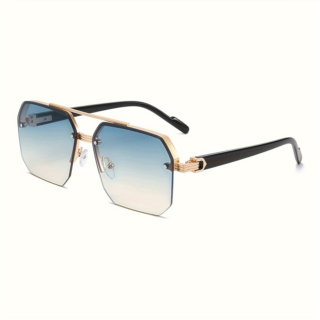 Casual Men Pilot Glasses Metal Frame PC Lenses Fashion Eyewear