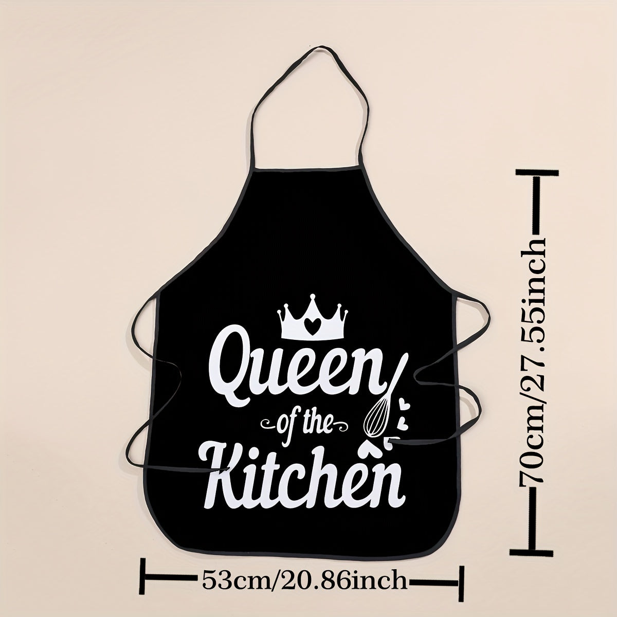 Letter Print Apron Made of Durable Polyester for Kitchen and Dining