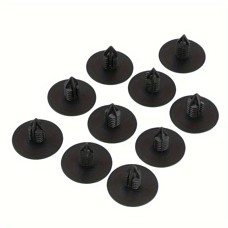 10pcs Black Plastic Auto Fastener Clips for Interior Door Trim Wheel Arch