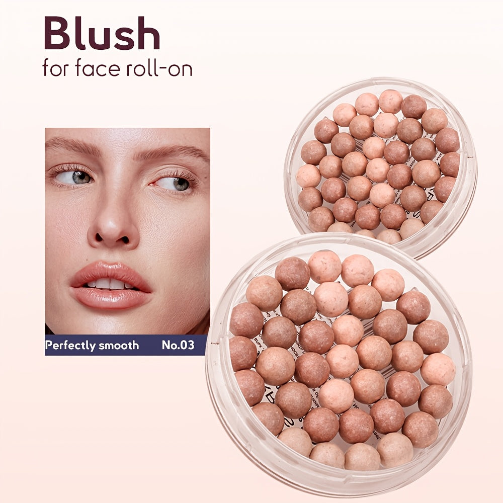 Pink Roller Blush Rich Texture Glossy Matte Compact Makeup for cheeks