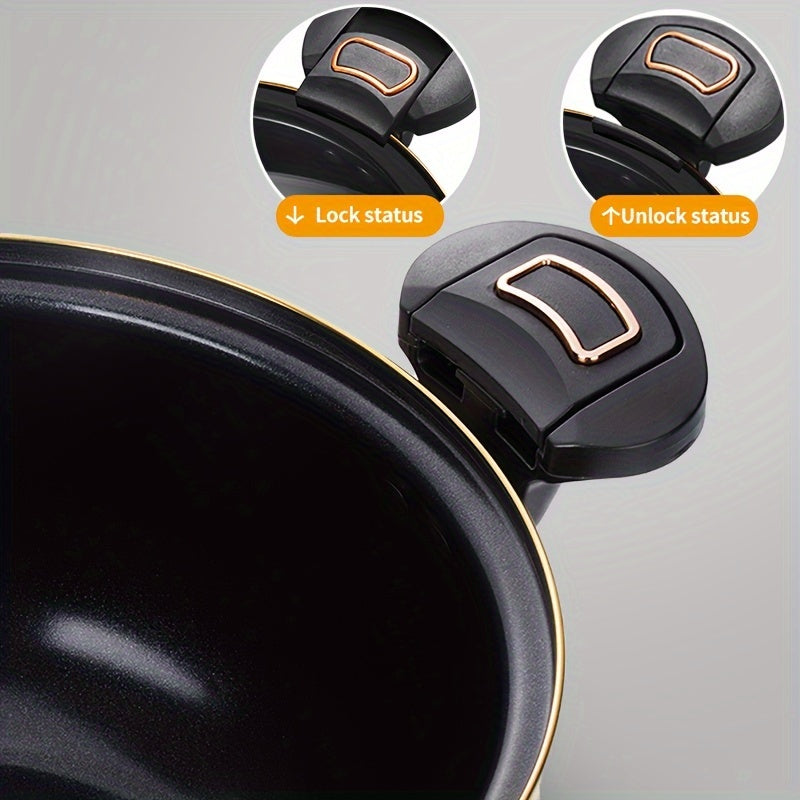 Katta sig'imli sho'rva qozoni, 26 sm/10 dyuym, pishirish va qaynatish uchun, gaz va induksiya pechlari bilan ishlatilishi mumkin.