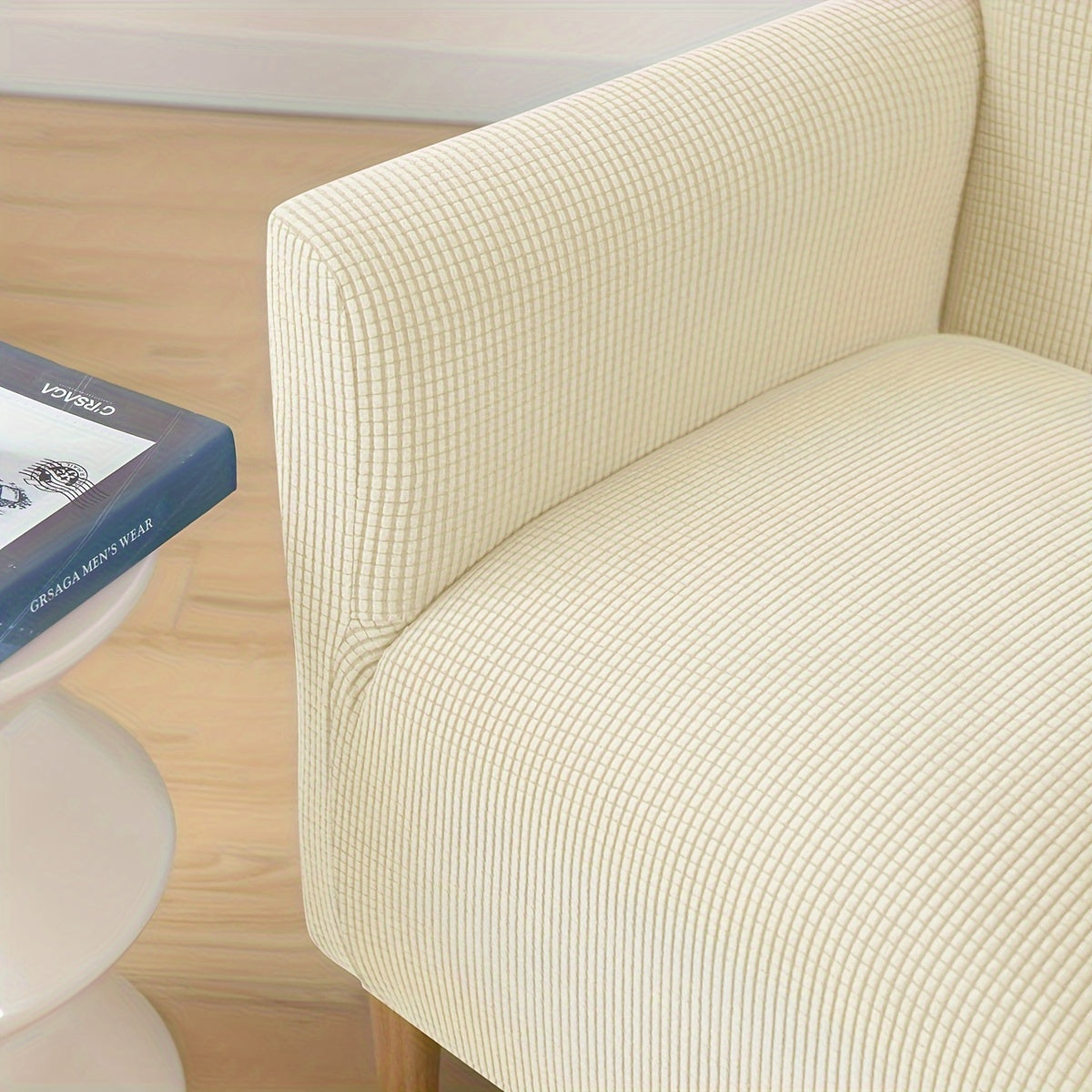 Современная накидка на кресло из полиэстера и спандекса с противоскользящей и эластичной лентой