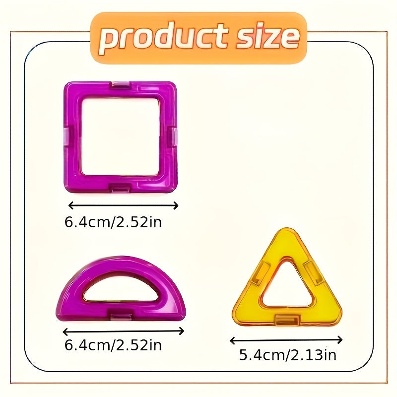 Large Magnetic Building Block Set 58 or 119 Pieces Educational Creative Toys for Kids