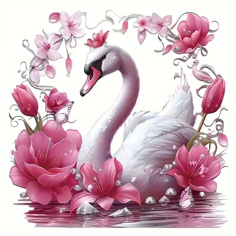 Swan Pattern Toilet Seat Sticker for Bathroom and Kitchen Decor