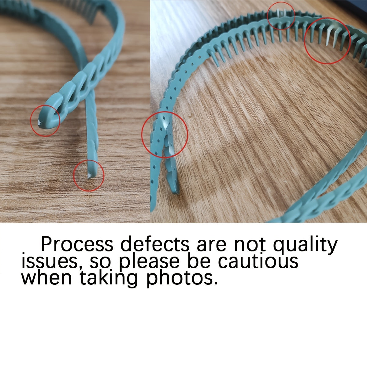 Set of 2 Non-Slip Hairbands with Teeth for Women Girls Solid Color Hair Styling