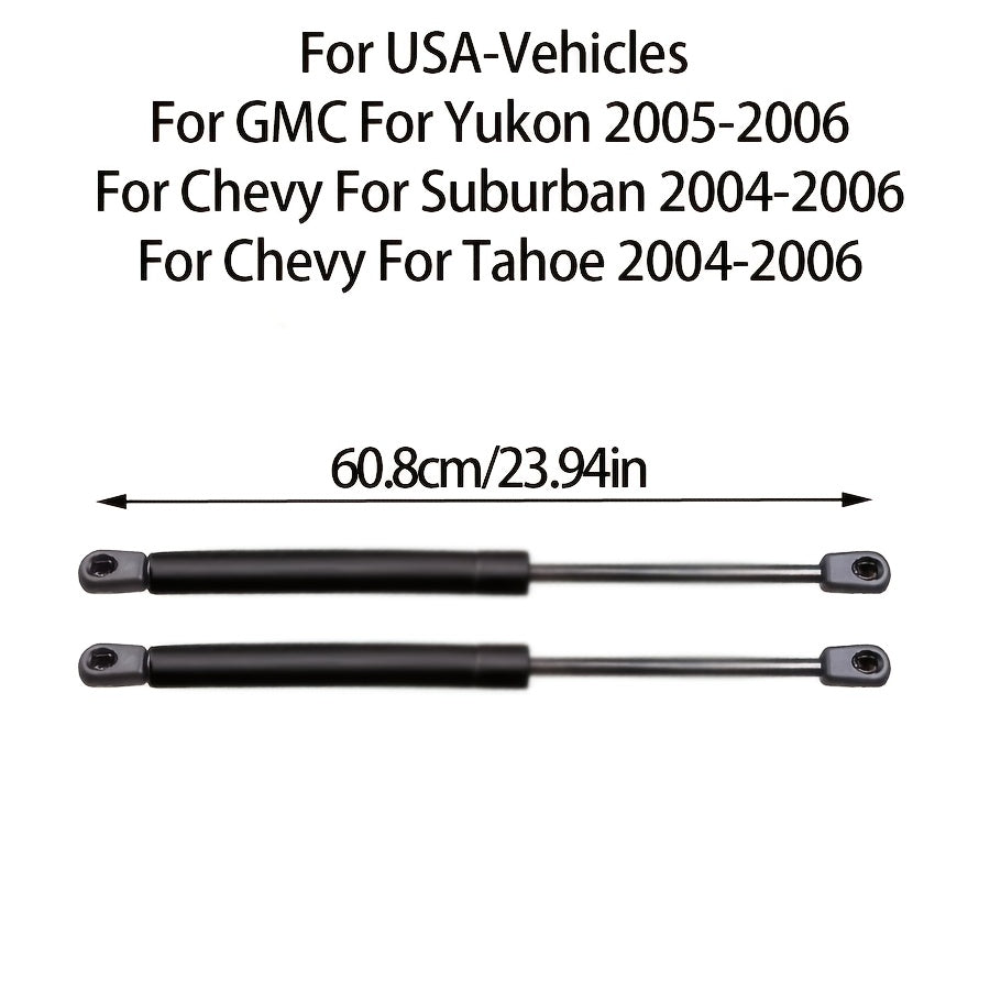 2pc Heavy-Duty Black Rear Door Hatch Lift Supports for SUVs and Trucks