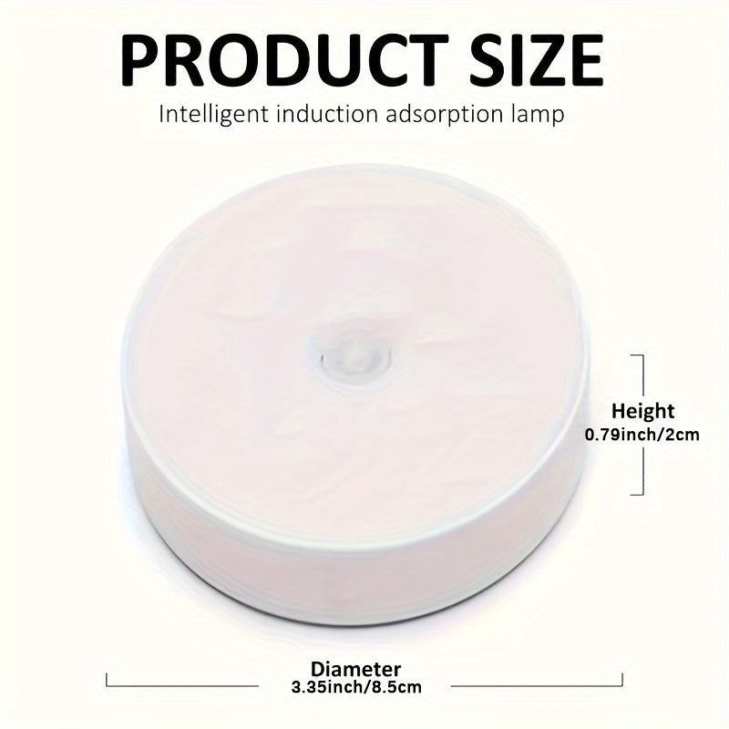 6-Pack USB Rechargeable LED Motion Sensor Lights for Indoor Use with Magnetic Stick-On and Infrared Detection