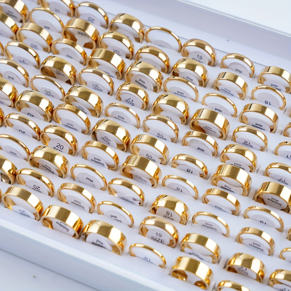 Minimalist zanglamaydigan po'latdan yasalgan uzuklar to'plami erkaklar va ayollar uchun, 10 ta uzuk, 2-8MM