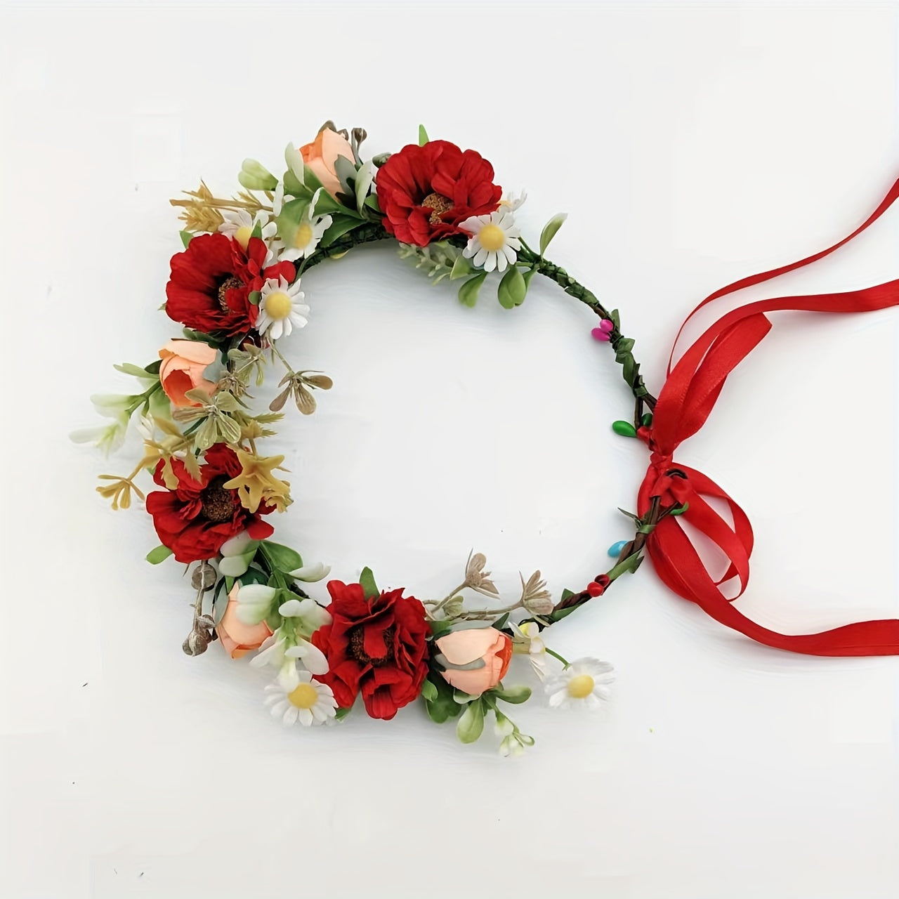 Elegant Flower Wreath Hairband for Outdoor Shooting and Travel