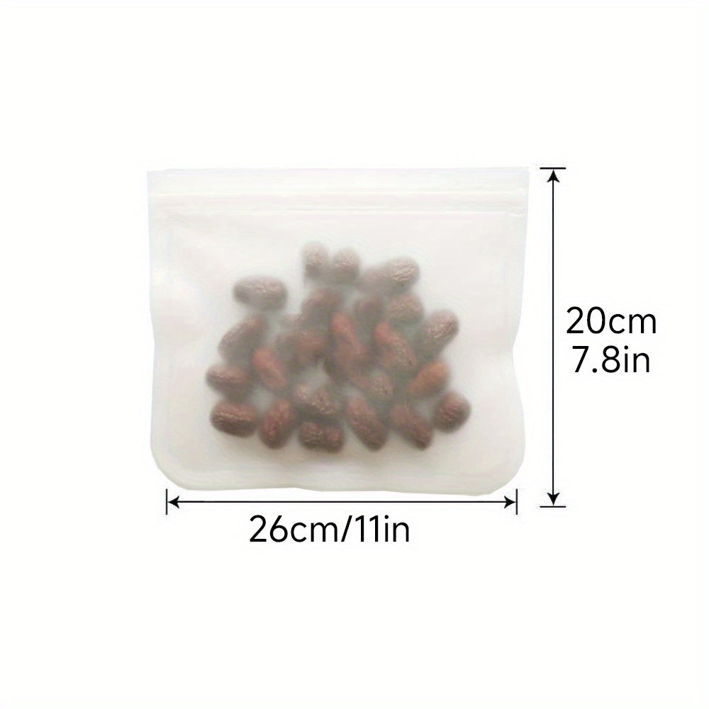 Reusable Food Storage Bags Leak-Proof Silicone Polyethylene Stand Up Zip Bags
