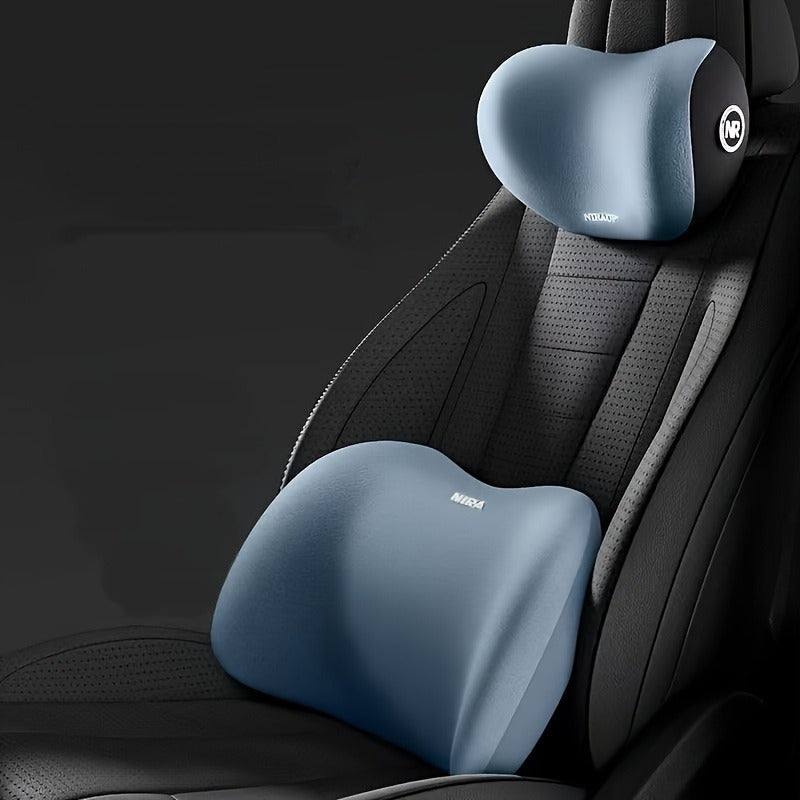 Memory Foam Car Seat Cushion with Lumbar Support and Neck Pillow