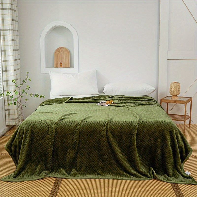 Yumshoq va qulay bir rangli ko'rpa, qulay uxlash, divanda dam olish, divanda iliq qolish, ofisda, yotoqda, sayohat yoki lagerda foydalanish uchun mukammal.