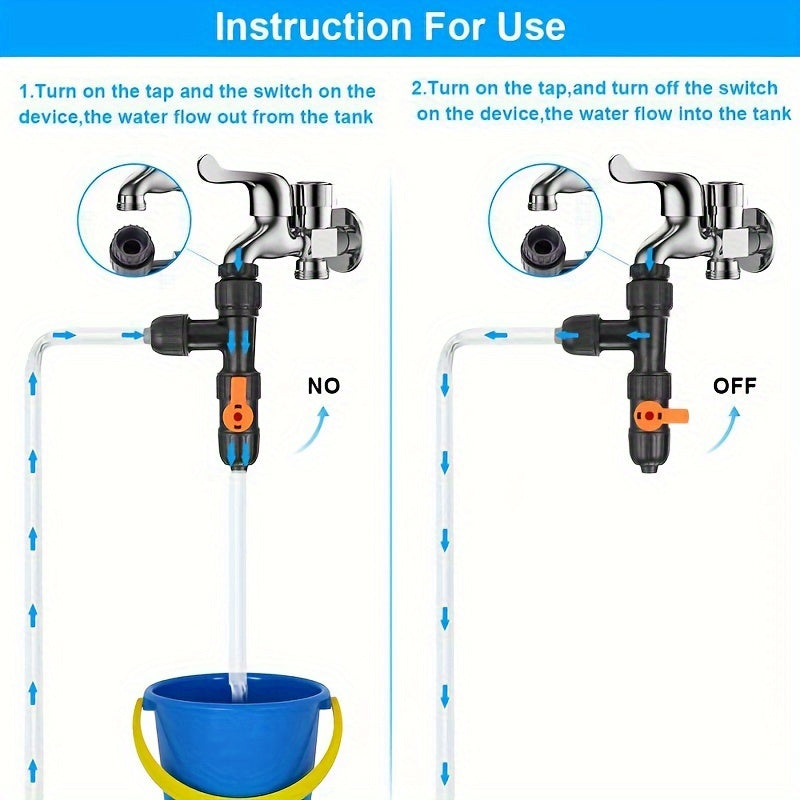 Aquarium Water Changer with Diverter Faucet Connector and Cleaning Tools