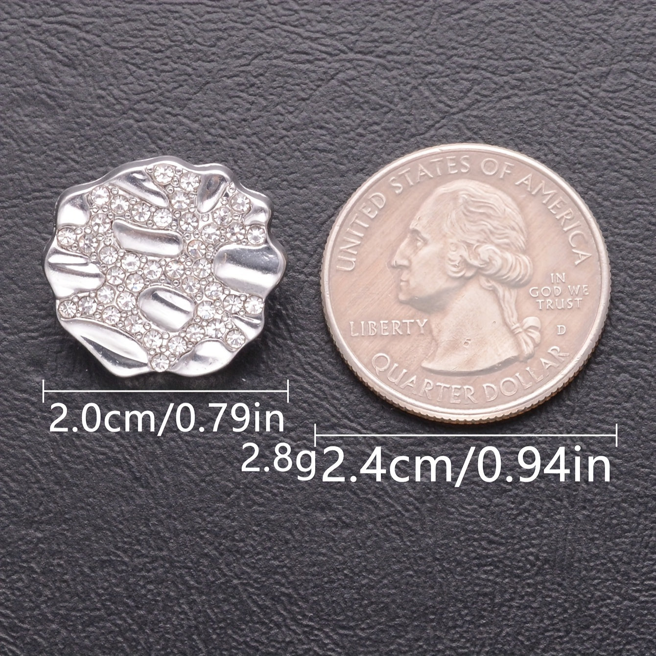 Set of 7 Handmade Irregular Alloy Buttons for Clothing and DIY Jewelry