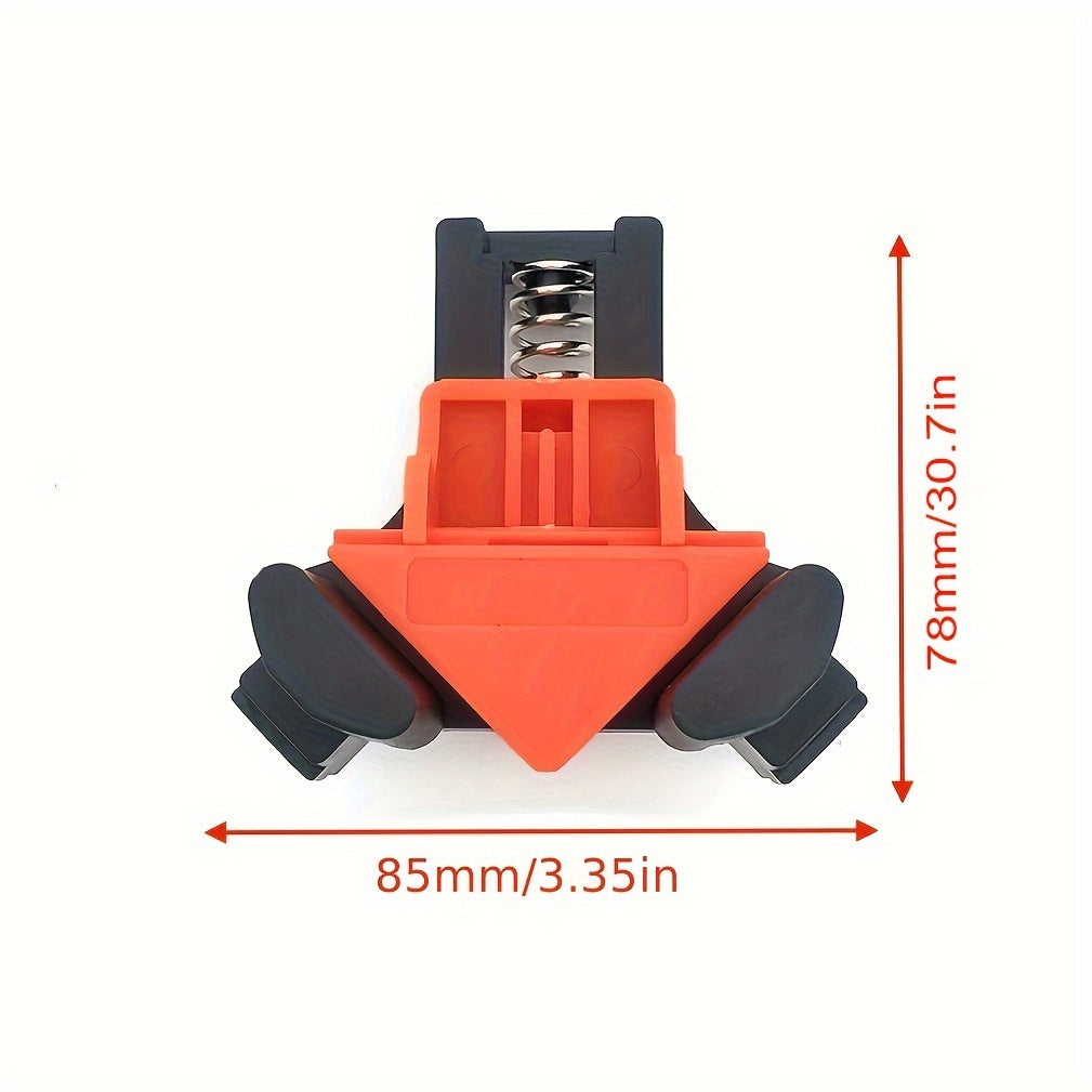 4 Pcs 90° Right Angle Woodworking Clamps Plastic Black Red Secure Project Tools